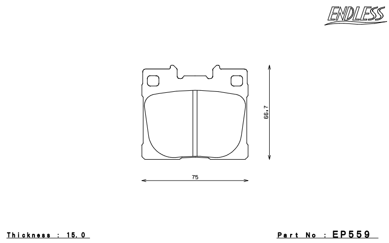 ENDLESS EP559MA46B Rear brake pads TOYOTA GR YARIS 2020+ Photo-0