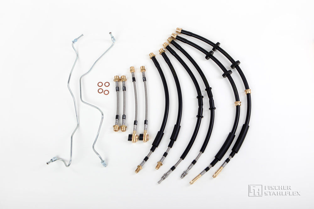 FISCHER PO3113-4 Brake line kit (Brass) PORSCHE Cayenne (92A) (with fixed line) Photo-0