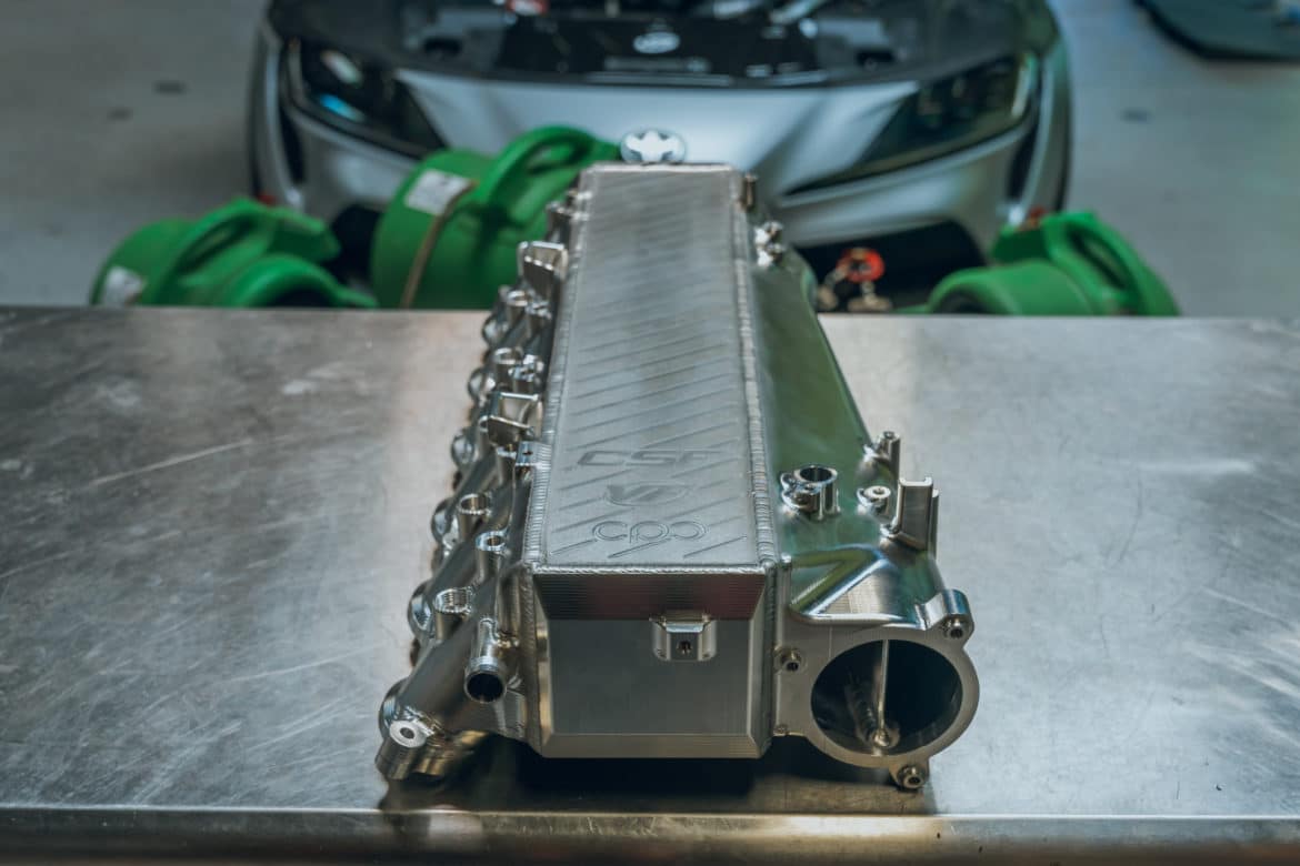 CSF 8200C Charge-Air Cooler Manifold (Custom Color) for TOYOTA GR Supra 3.0L (A91) / BMW Z4 (G29) B58 engine Photo-1