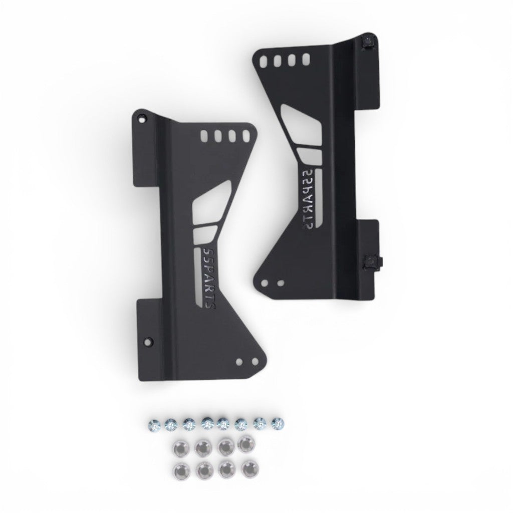 55PARTS BMW-55 Steel Side Adapter for OEM BMW Tracks with RECARO Pole Position (Passenger Side) for BMW M2 (F87/G87) / M3 (F80/G80) / M4 (F82/G82) Photo-0