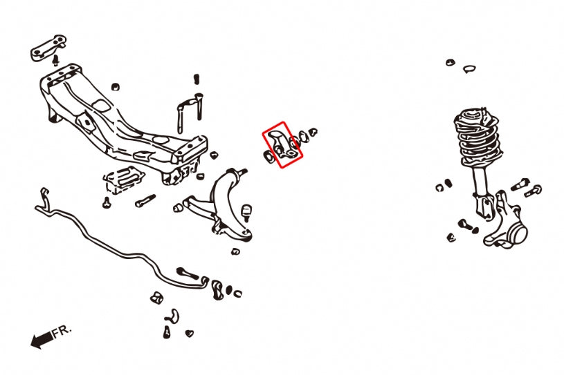 HARDRACE 6143 FRONT LOWER ARM BUSHING-BIG RUBBER 2PCS/SET SUBARU IMPREZA GC/GD Photo-1
