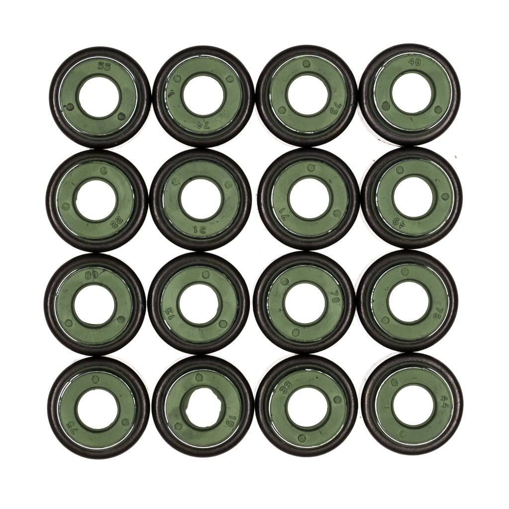 COMETIC 3215V-16 .265" x .500" x .555" x .638" Metal Jacket Valve Stem Seal, Green, 16 Pack Photo-0