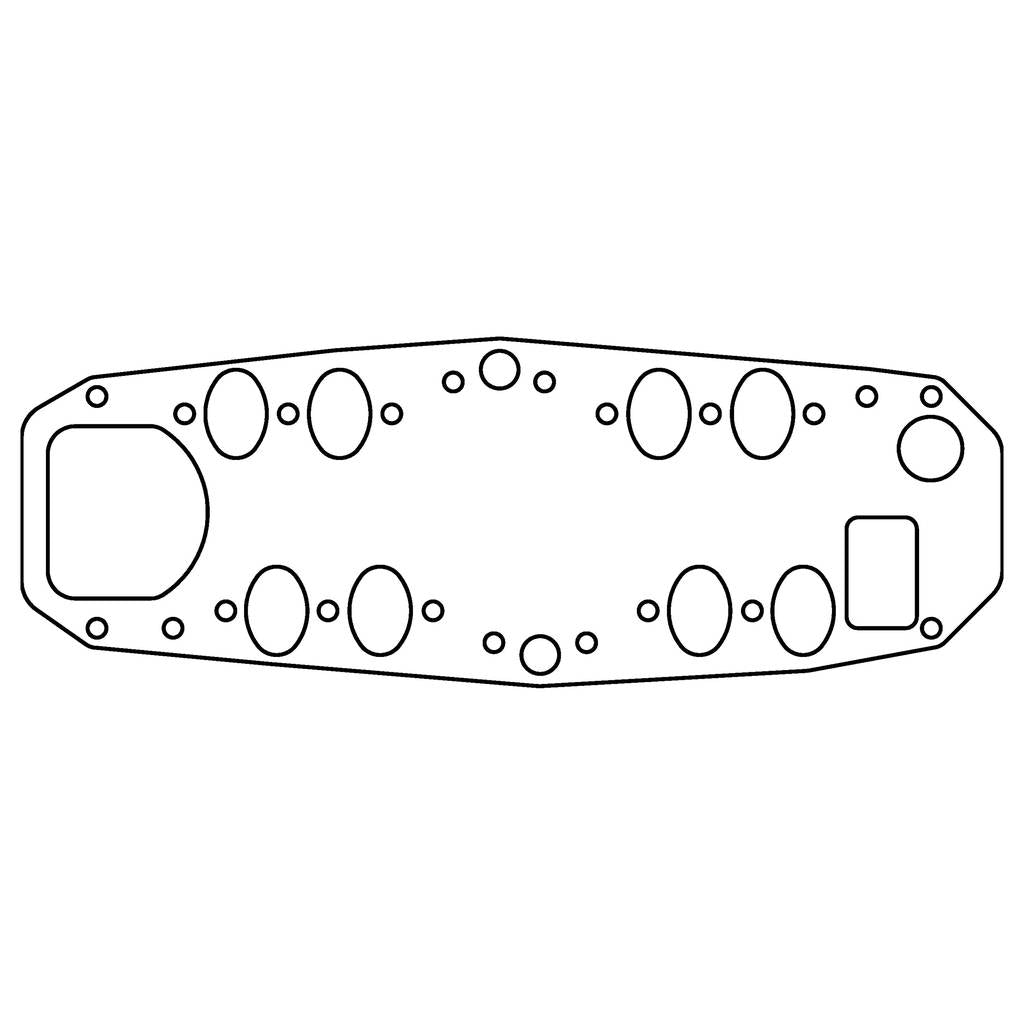 COMETIC C15121 FORD 8BA/8CM Flathead V8 .060" KF Intake Manifold Gasket, 1948-1953 Photo-0