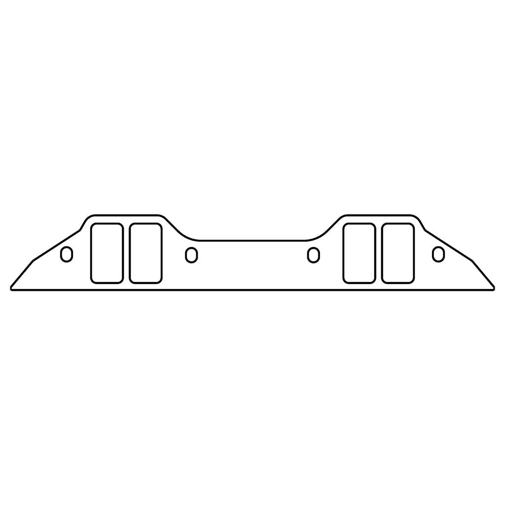 COMETIC C15326FC CHRYSLER Big Block B/RB V8 .060" Fiber Intake Manifold Gasket Set, 2.260" x 1.210" Rectangular Ports Photo-0
