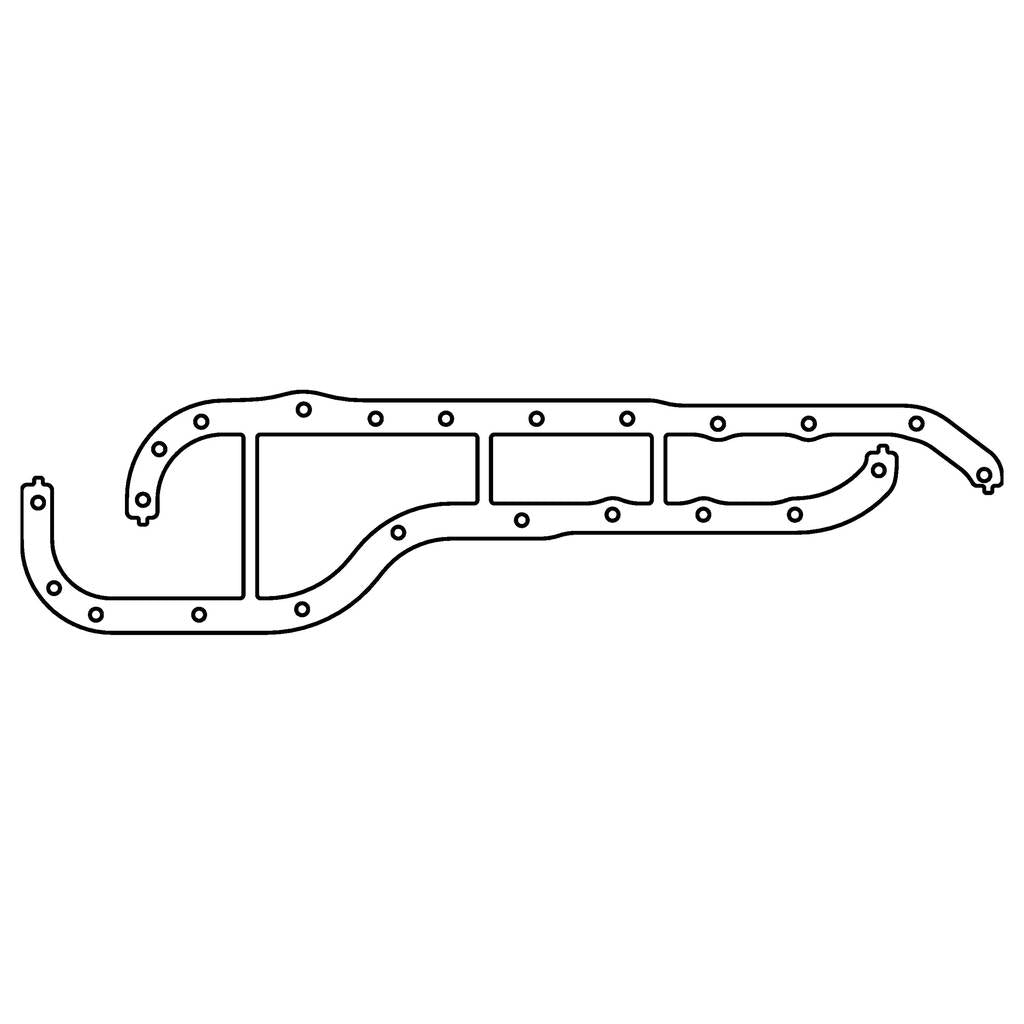 COMETIC C4640 FORD EAO; Cosworth YB .060" AFM Oil Pan Gasket, Pan Rails Only Photo-0