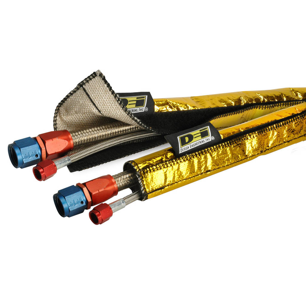 DEI 010924 Heat Shroud GOLD 2" to 2-1/2" I.D. x 3ft - GOLD Photo-5