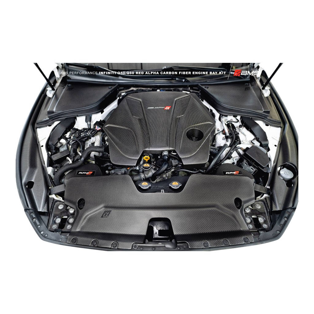 AMS ALP.28.06.0002-1 Front Duct (Matte Carbon) for INFINITI Q50 / Q60 Photo-1