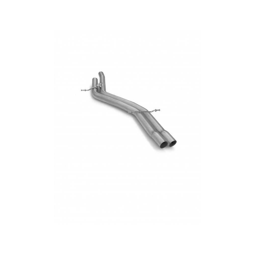 TUBI STYLE TSPOCAYS18.030.A Central Exhaust Pipes for PORSCHE Cayenne / Cayenne S / Cayenne E-Hybrid (with GPF) Photo-2