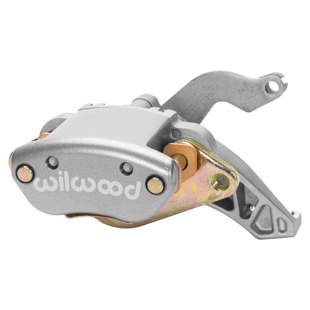 WILWOOD 120-12069 Caliper,Mc4,Mech P-Brake,1.19,.81 Rotor R/H,Silver Photo-0