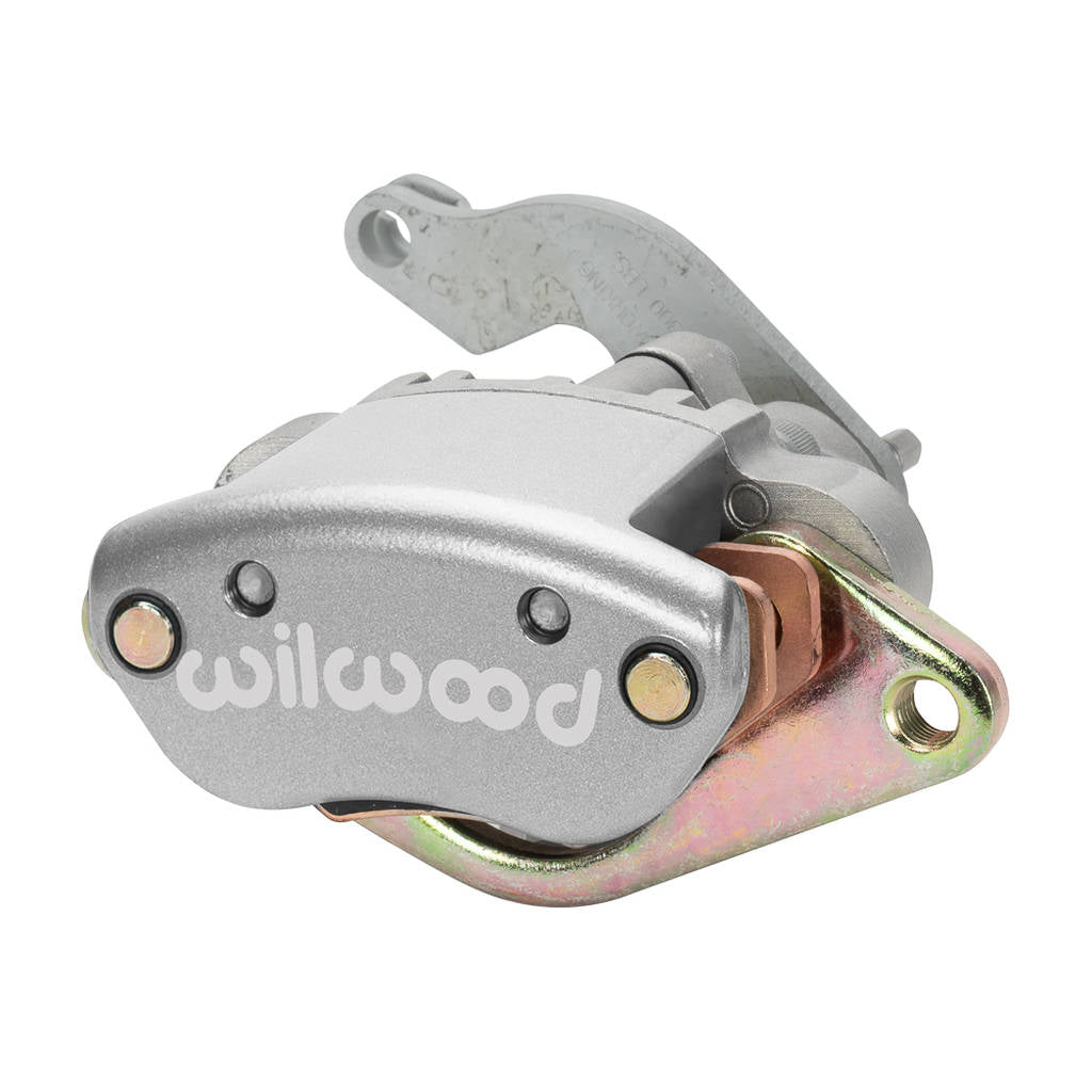 WILWOOD 120-12070 Caliper,Mc4,Mech P-Brake,1.19,.81 Rotor L/H,Silver Photo-0