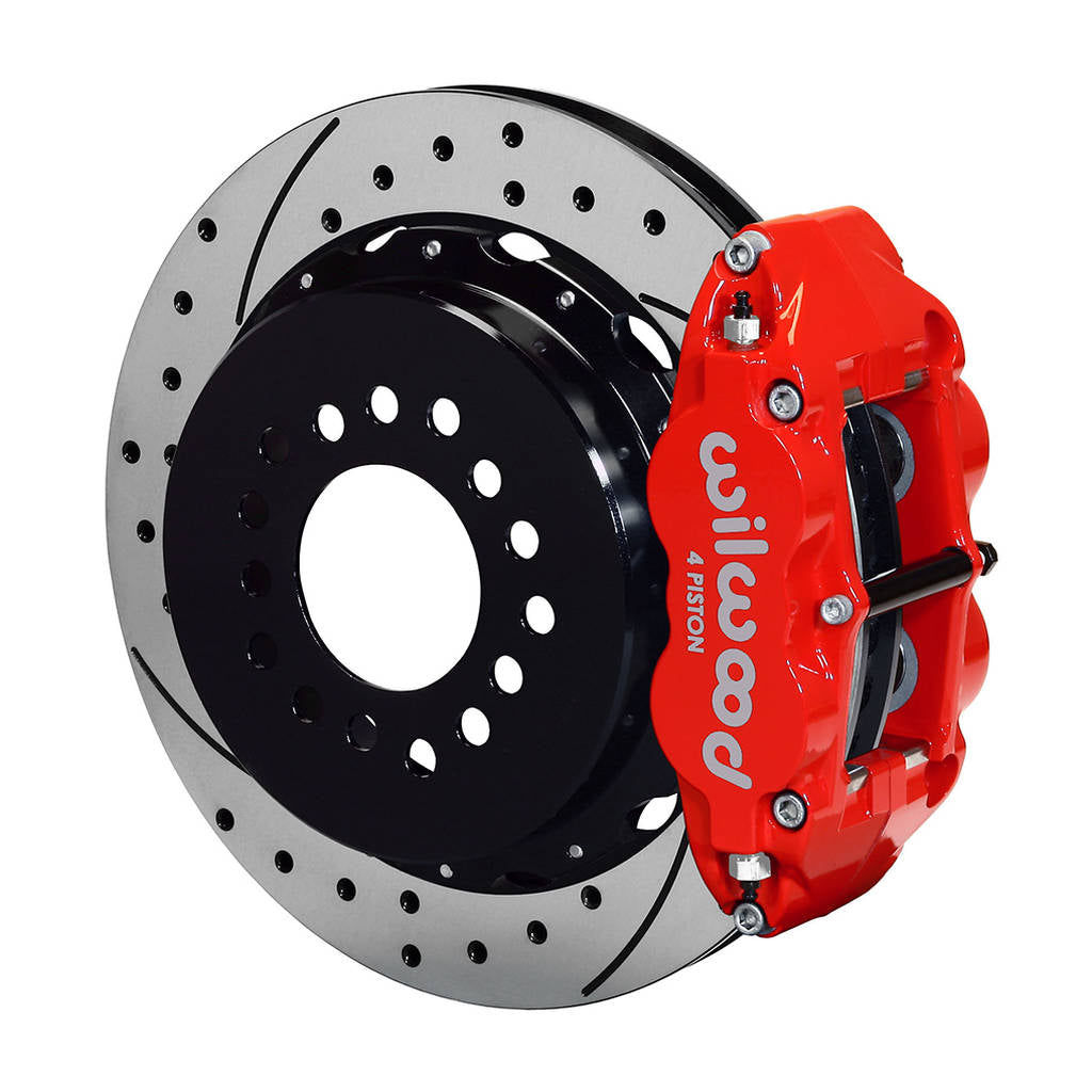 WILWOOD 140-10093-DR Kit,Rear,C10 Chevy 63-87,5 Lug,2.42 Off Fnsl4r,13.00 Rotor,Drilled,Red Photo-0