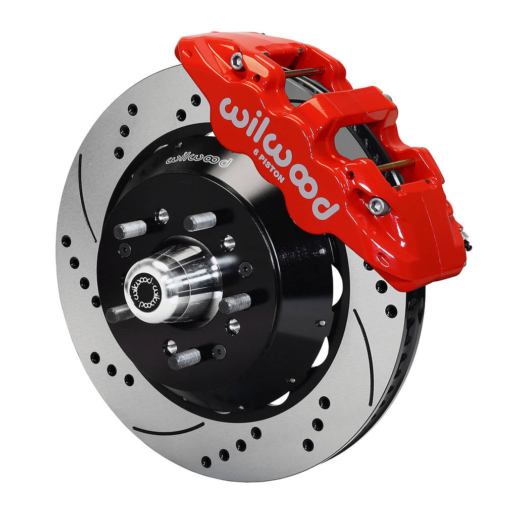 WILWOOD 140-10920-DR Kit,Front,Camaro/Nova,67-72,Aero6,14.00 Rotor,Srp,Red Photo-0