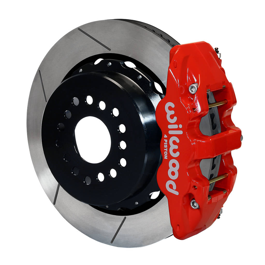 WILWOOD 140-10943-R Kit,Rear,12 Bolt Chevy,C-Clip,2.81 Offset,Aero4,14.00 Rotor,Red Photo-0