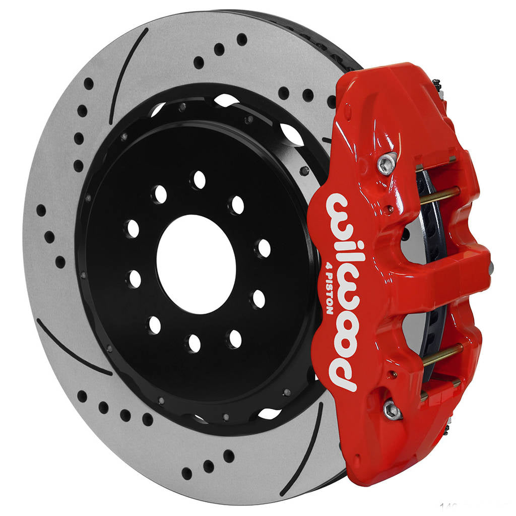WILWOOD 140-11119-DR Kit,Rear,C5 97-04/C6 05-13 Vette,Aero4 14.00 Rotor,Srp,Red Photo-0