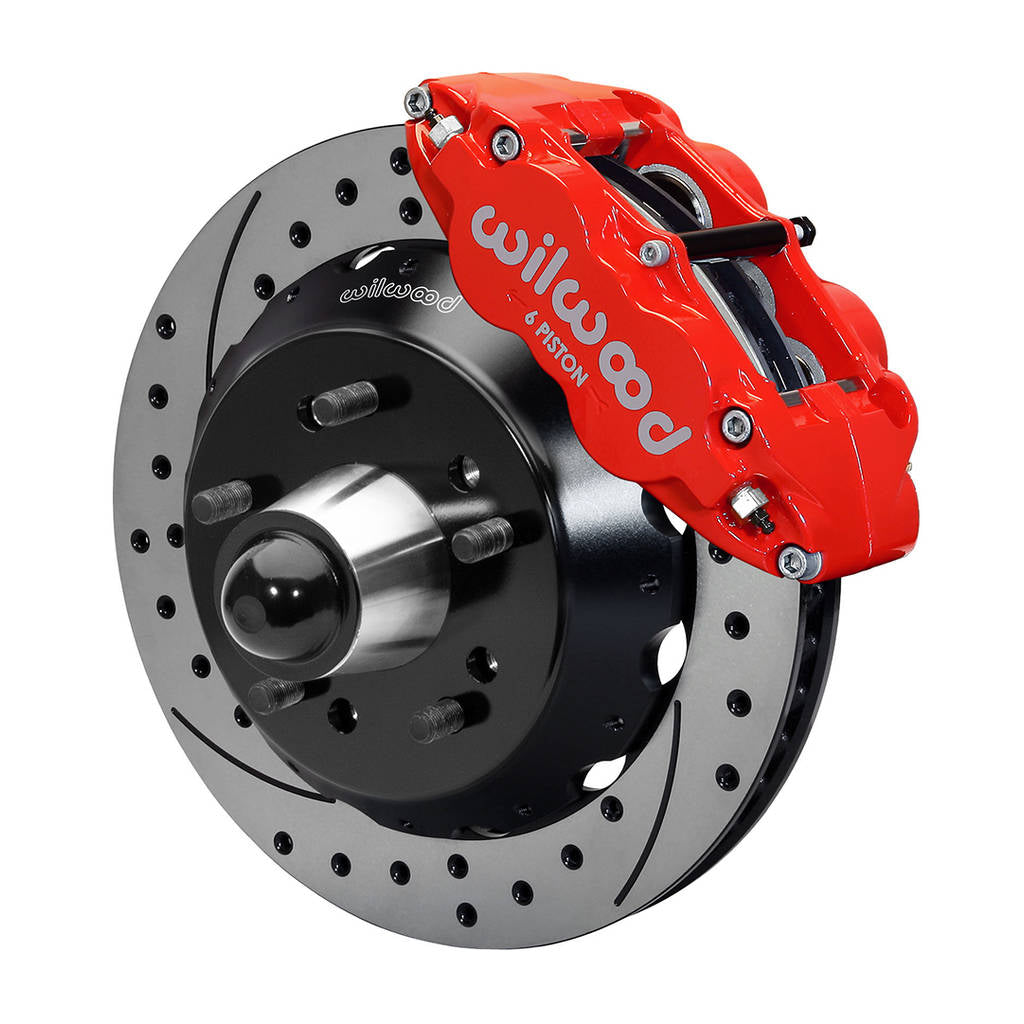 WILWOOD 140-10775-DR Kit,Front,C-10 Cpp Spindle,Fnsl6r,13.00 Rotor,Drilled,Red Photo-0