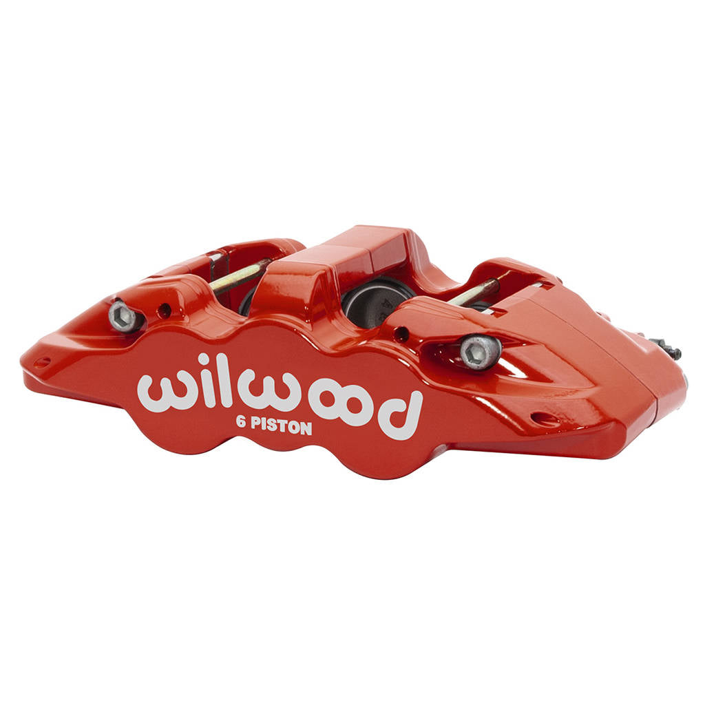 WILWOOD 120-14443-RD Caliper,Aero6-Ds,1.62/1.12/1.12,1.25 Rotor,Dust Seal,L/H,Red Photo-0