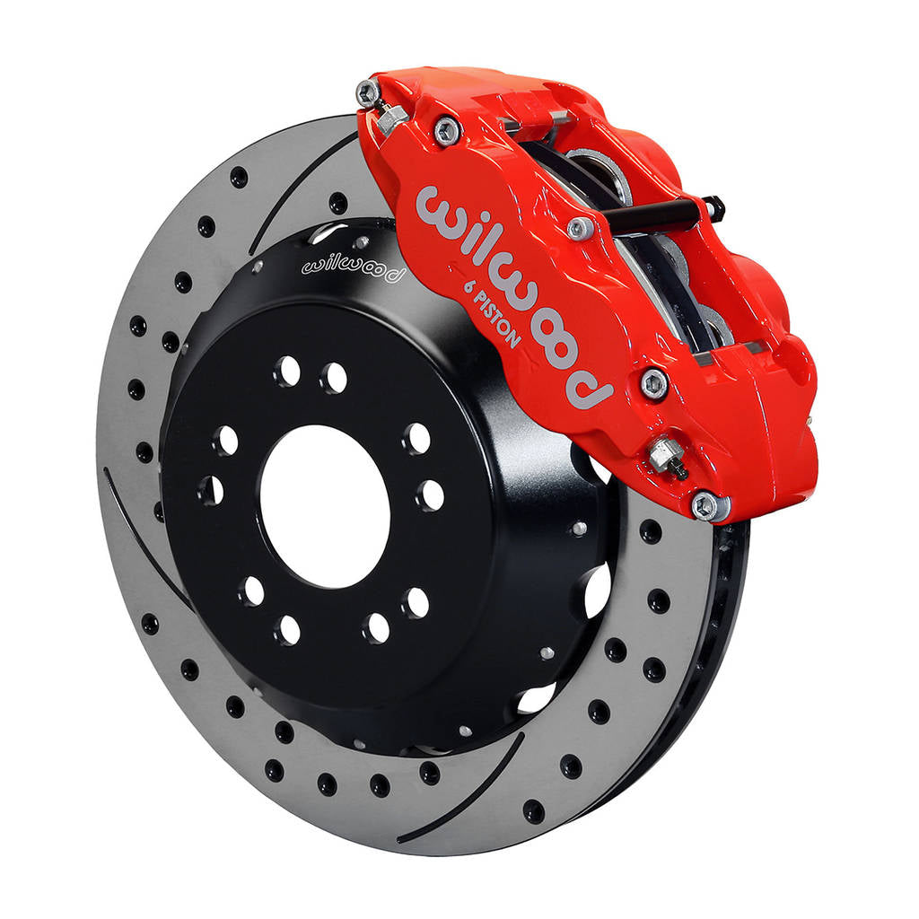 WILWOOD 140-10616-DR Kit,Front,Vette,65-82,Fnsl6r,13.00 Rotor Drilled,Red Photo-0