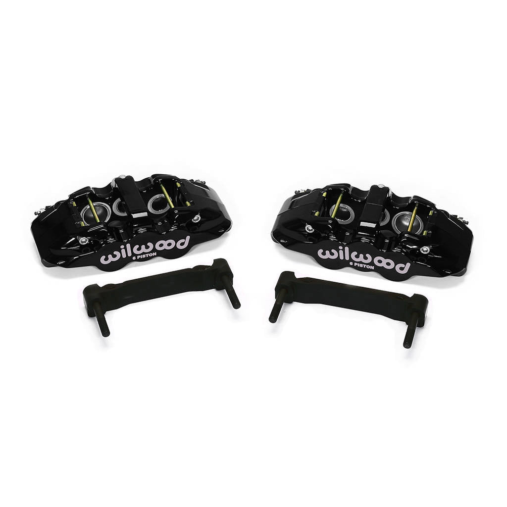 WILWOOD 140-12629 Kit,Front,C5/C6 Vette 97-13,Aero6,W/Pad Bracket For Oe C6 Z51/Z06 Rotor,Black Photo-0