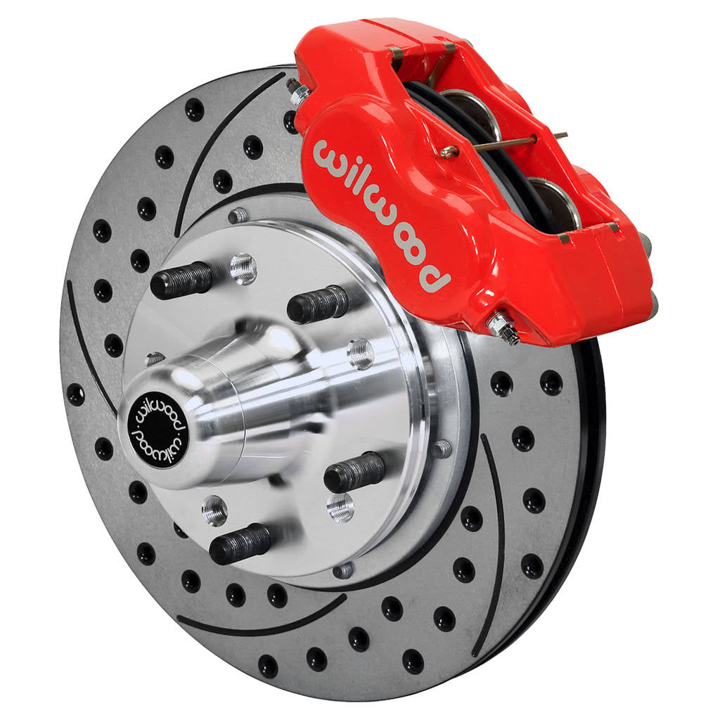 WILWOOD 140-12305-DR Kit,Front,Heidts Tri-5,2in. Drop,Fdli 11.00,Srp,Red Photo-0