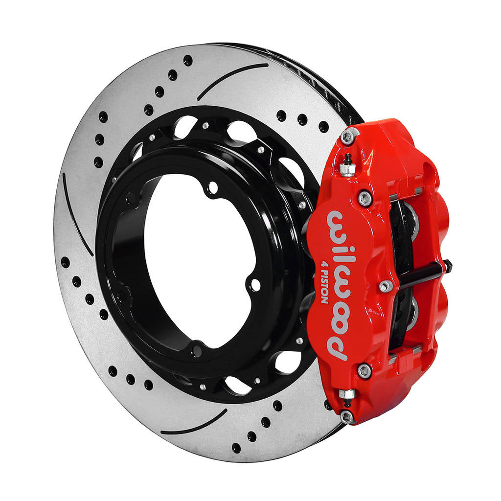 WILWOOD 140-12436-DR Kit,Rear,Disc/Drum,Strange Floater,14.00 X1.10 Rotor,Drilled,Red Photo-0