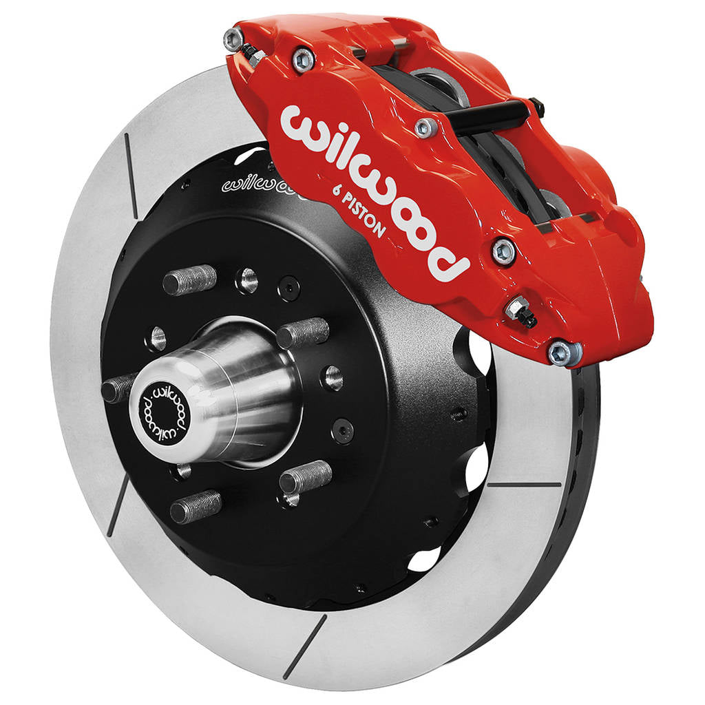 WILWOOD 140-12637-R Kit,Front,Mustang 65-69,V8 Drum Spindle 12.88 Rotor,Red Photo-0