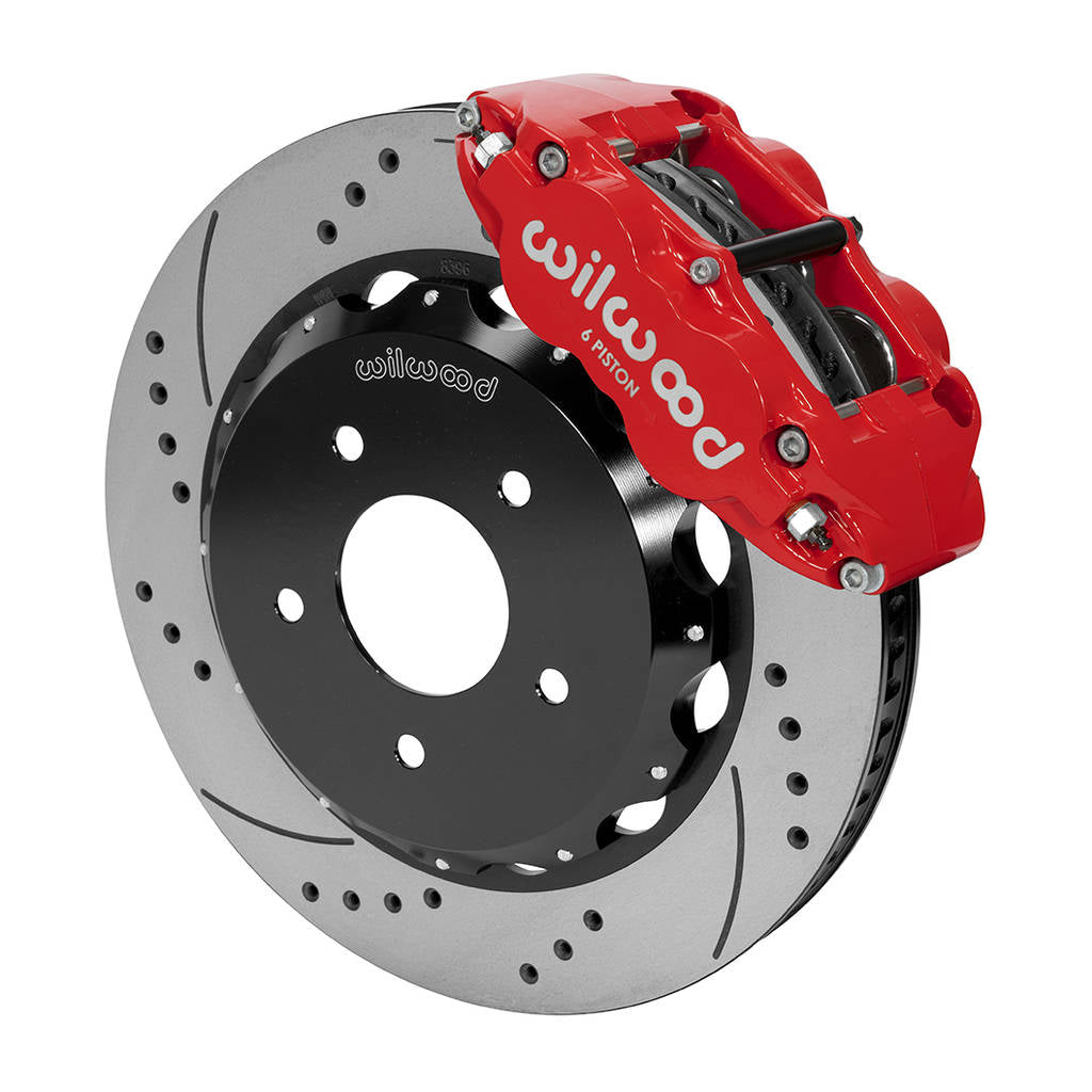 WILWOOD 140-12440-DR Kit,Front,Jeep Jk,2007-18,Fnsl6r,14.00 Rotor,Drilled,Red Photo-0