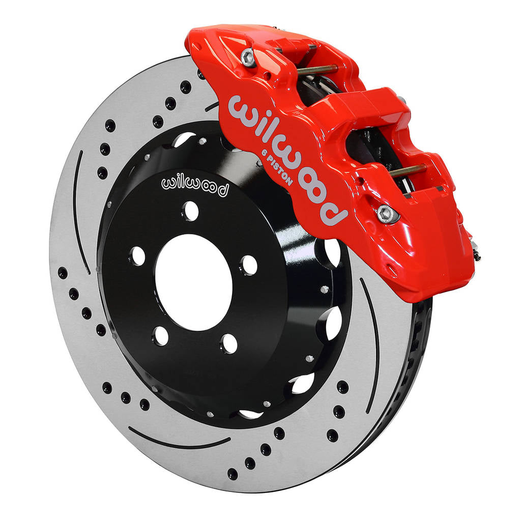 WILWOOD 140-11764-DR Kit,Front,Mag/Chall/Charg/300c,05-10 Aero6,14.25 Rotor,Srp,Red Photo-0