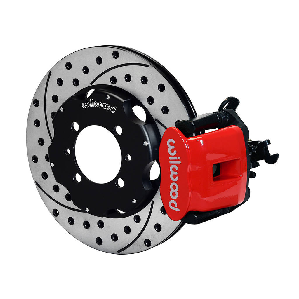 WILWOOD 140-12768-DR Kit,Rear,Fiat 500,2012-Up,Cpb,11.00x.81 Drilled,Red,W/Lines Photo-0