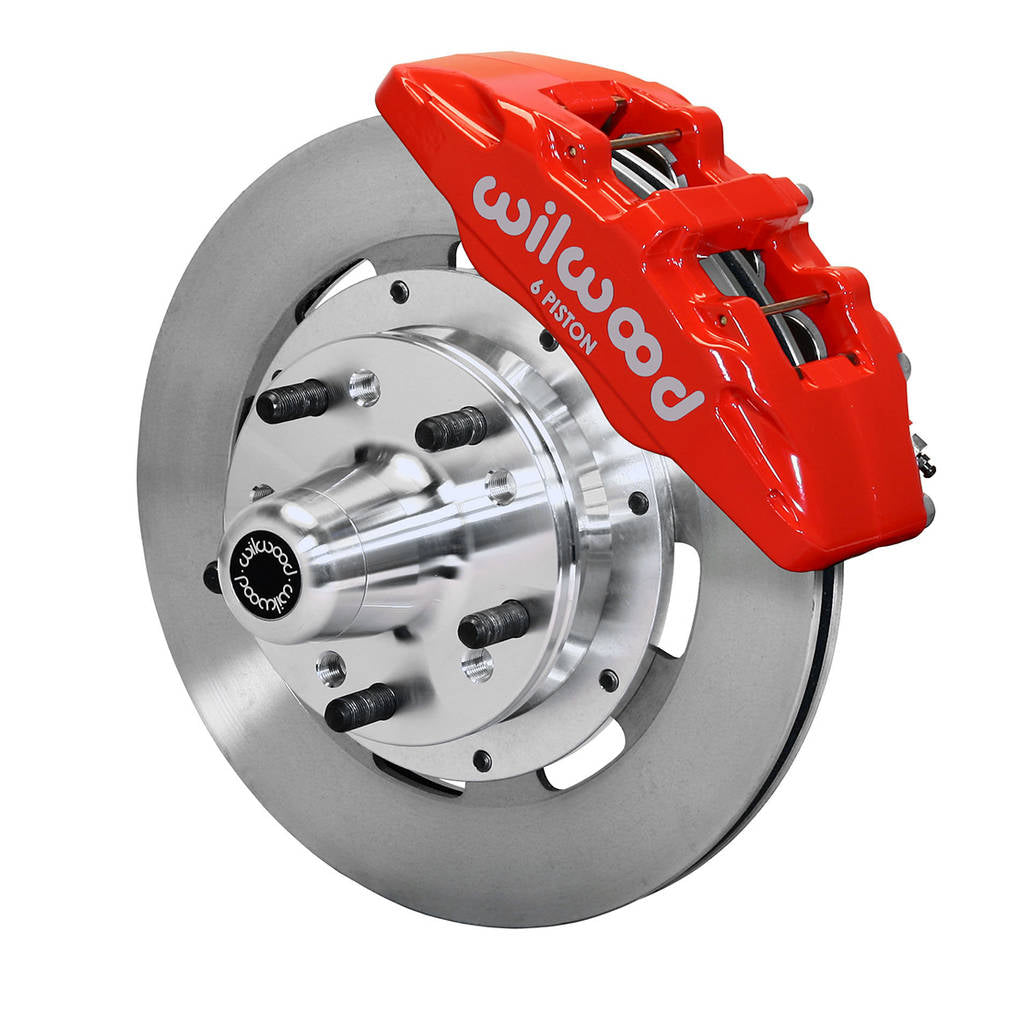 WILWOOD 140-12837-R Kit,Front,G-Body,80-87,Dp6,Forged Hub 12.19 Vented,Red Photo-0