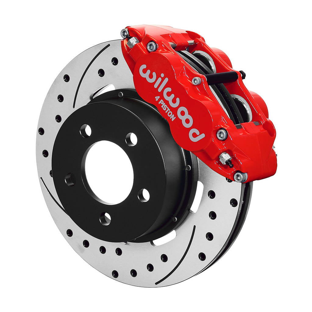 WILWOOD 140-12576-DR Kit,Front Jeep Wrangler Yj 87-89,12.19x 1.10 Rotor,Vented,Drilled,Red Photo-0