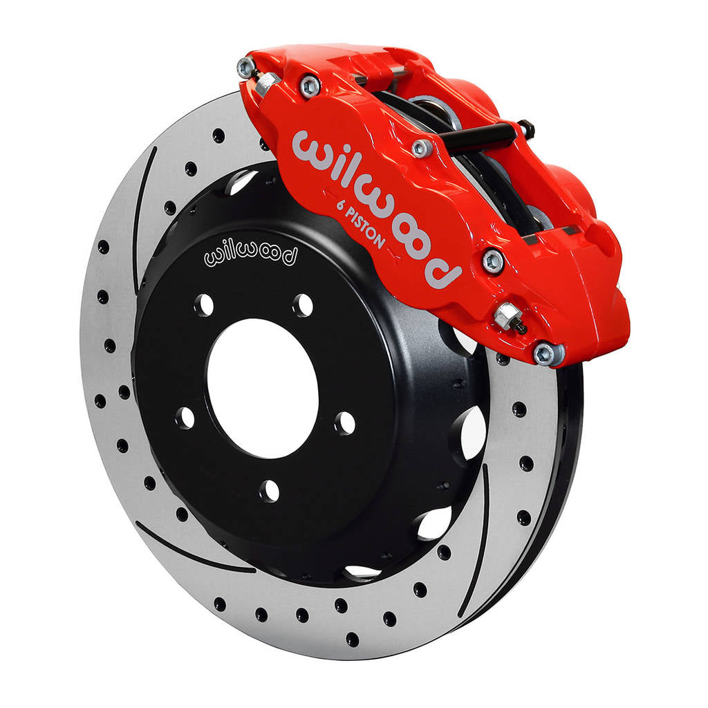 WILWOOD 140-11964-DR Kit,Front,Mazda Rx7,93-96,1.10 Vented,14.00 Rotor,Drilled,Red Photo-0