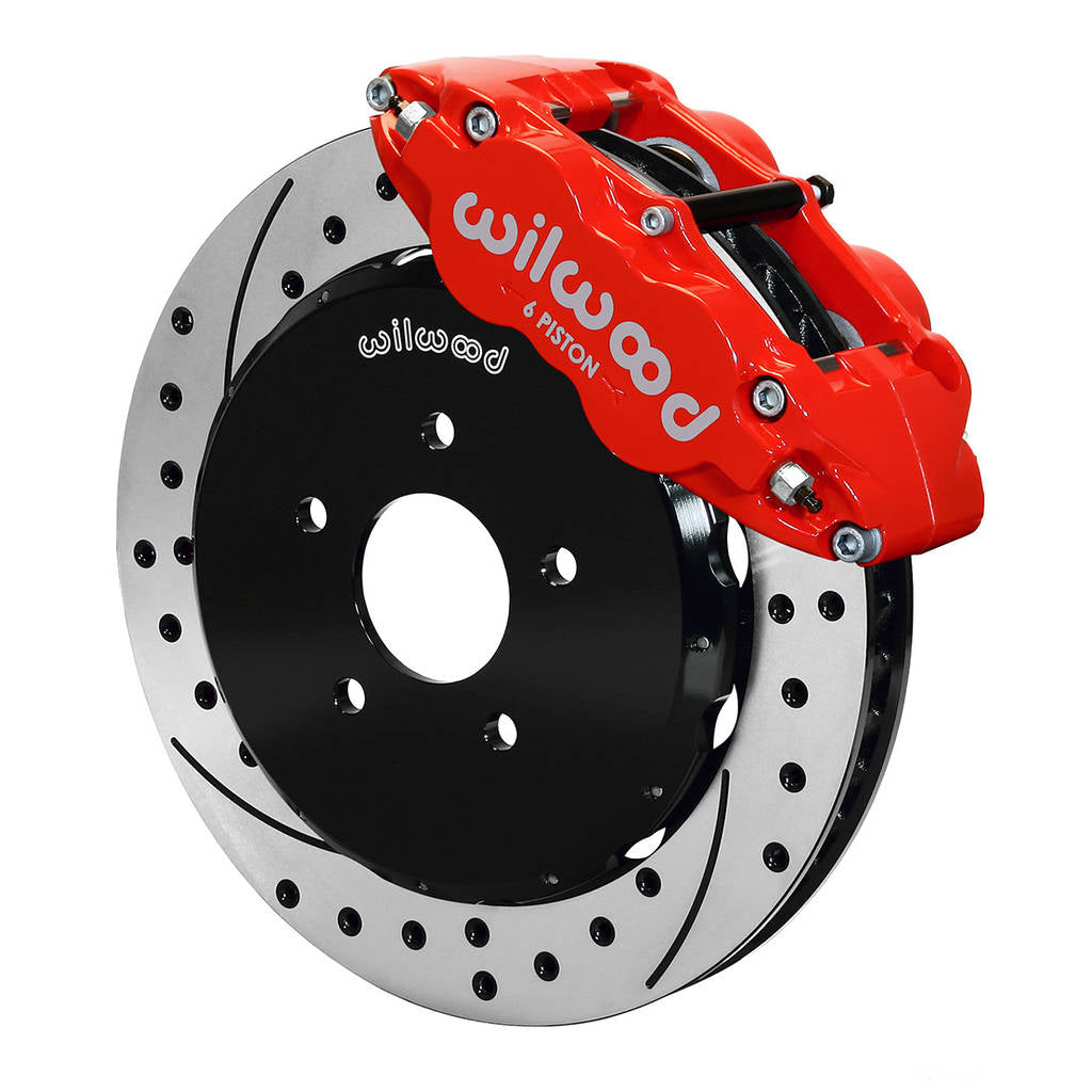 WILWOOD 140-11583-DR Kit,Front,Nissan 370z/G37,13.00 Rotor Drilled,Red Photo-0