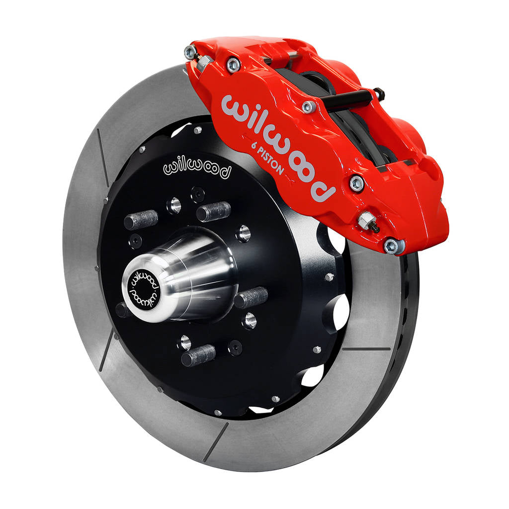 WILWOOD 140-12307-R Kit,Front,Heidts Tri-5,2in. Drop,Fnsl6r 12.88 Rotor,Rotor,Red Photo-0