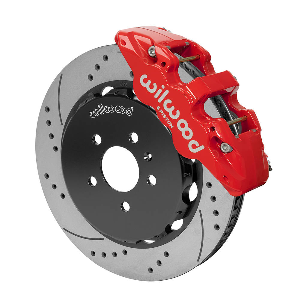 WILWOOD 140-14584-DR Kit,Front,08-12 Audi A4,A5,S5,Aero6 14.00 Rotor,Srp,Red,W/Lines Photo-0