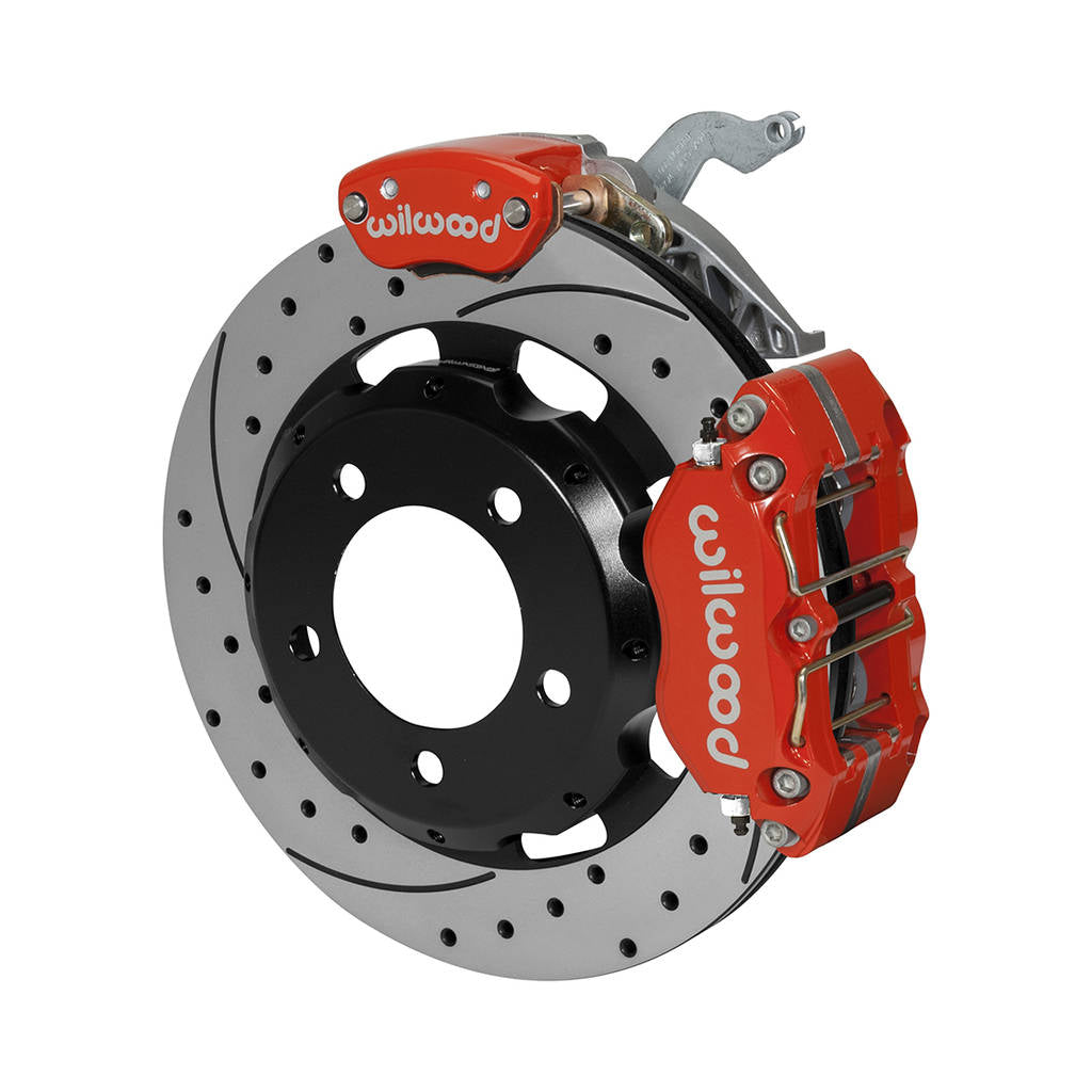 WILWOOD 140-14640-DR Kit,Rear,Backdraft,Ndpr/Mc4,12.19 Rotor Drilled,Red,W/Lines Photo-0