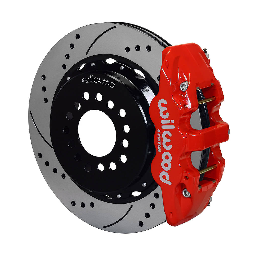 WILWOOD 140-13686-DR Kit,Rear,Mustang,2005-14,W/Bmr Suspnsion,Aero4,14.00rtr,Srp,Red,W/Lines Photo-0