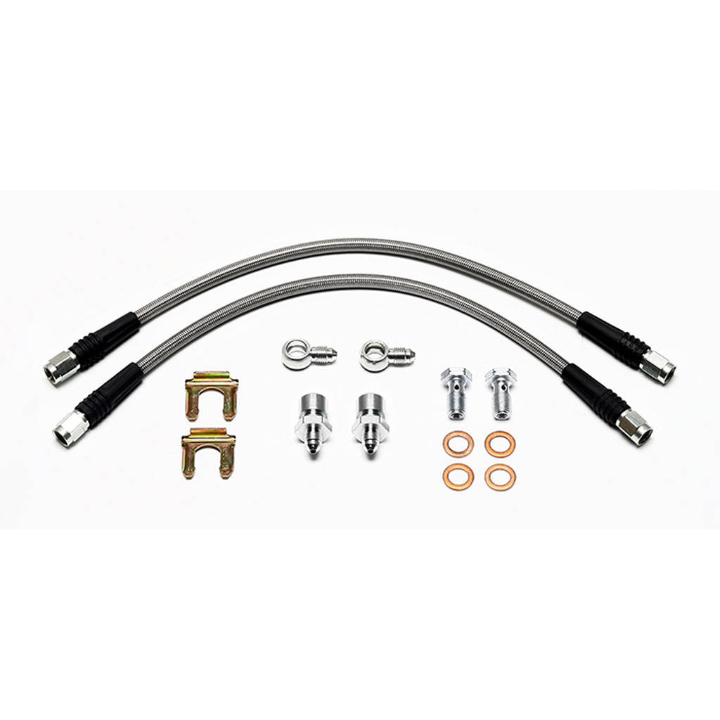 WILWOOD 220-12104 Flexline Kit,D154,14in.,3/8-24 If To 10mm Banjo Photo-0