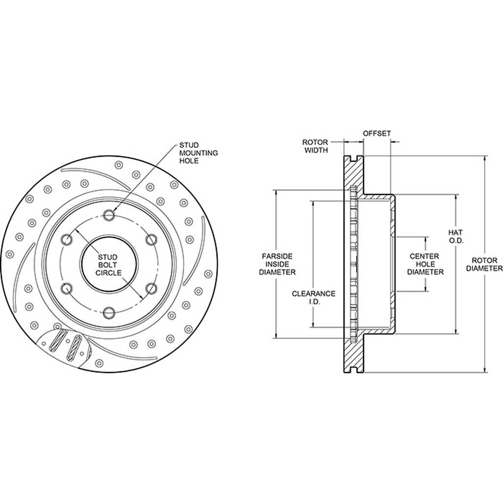 WILWOOD 160-15784-BK Rotor1219-110am306-152lnexxxxr 6x5.50 Bc,3.06 Reg,Srp,Black,R/H Photo-2