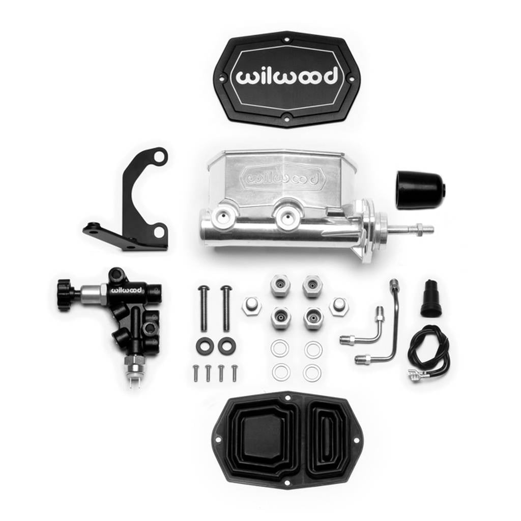 WILWOOD 261-14961-P Kit,M/C,Tandem,Compact,Integral,7/8 Dia W/P-Valve/Pushrod,Ball Burnish Photo-0