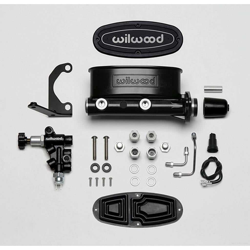 WILWOOD 261-13270-BK Kit,M/C,Tandem,1.12,W/P-Valve,Black Photo-0