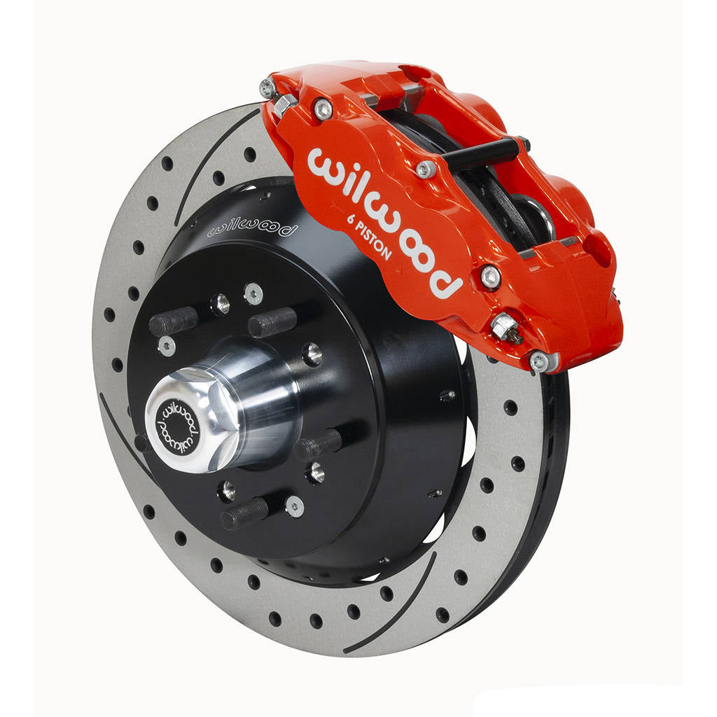 WILWOOD 140-14840-DR Kit,Front,68-72 Ford F100 Truck,Fnsl6r 12.88 Rotor,Srp,Red Photo-0