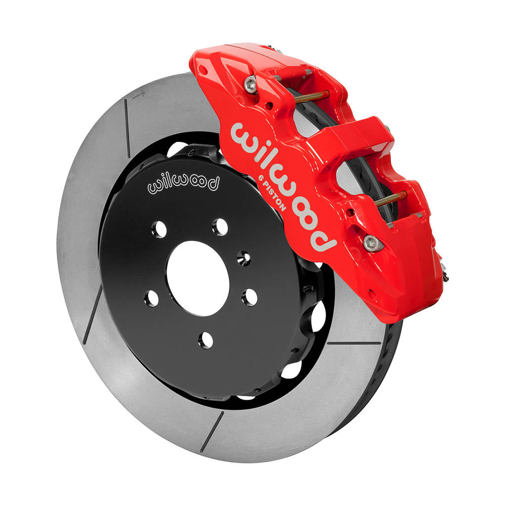 WILWOOD 140-14584-R Kit,Front,08-12 Audi A4,A5,S5,Aero6 14.00 Rotor,Red,W/Lines Photo-0