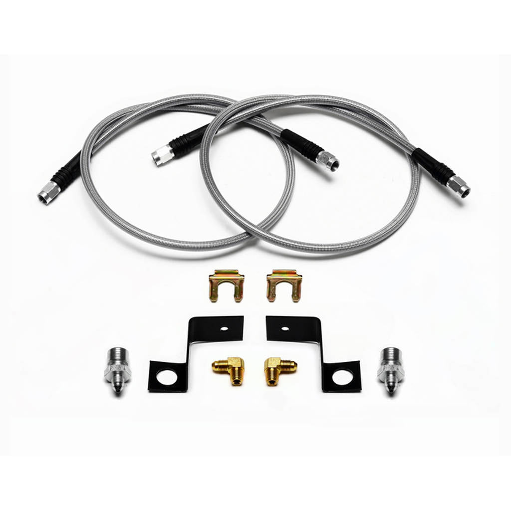 WILWOOD 220-14112 Flexline Kit,30in.,-3 Hose,M10-1.0/1.5 If 90 Deg,1/8-27 Npt W/ Bracket Photo-0