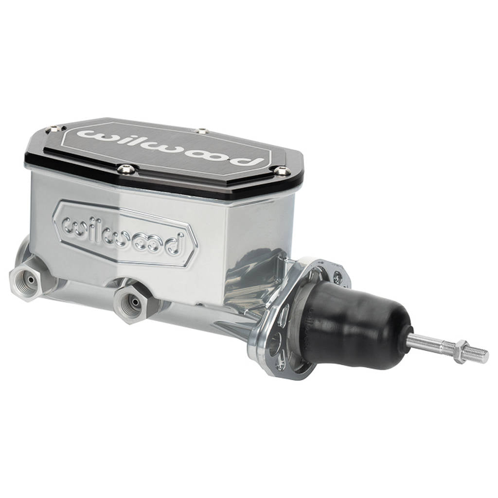 WILWOOD 260-15540-P M/C,Tandem,Compact,Integral,1.00 Dia,Die Cast,Dual Outlet,W/Pushrod,Ball Burnish Photo-0