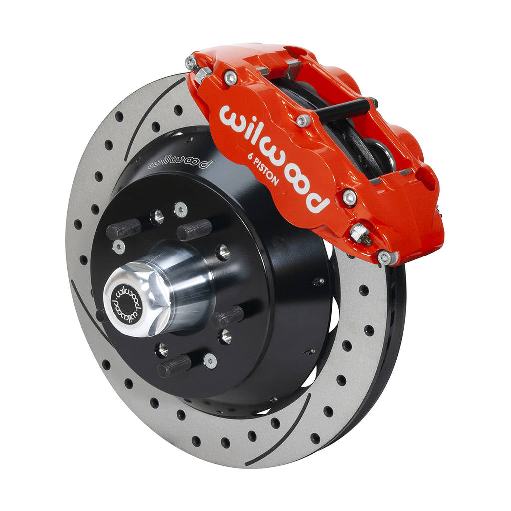 WILWOOD 140-14837-DR Kit,Front,57-67 Ford F100 Truck,Fnsl6r 12.88 Rotor,Srp,Red Photo-0