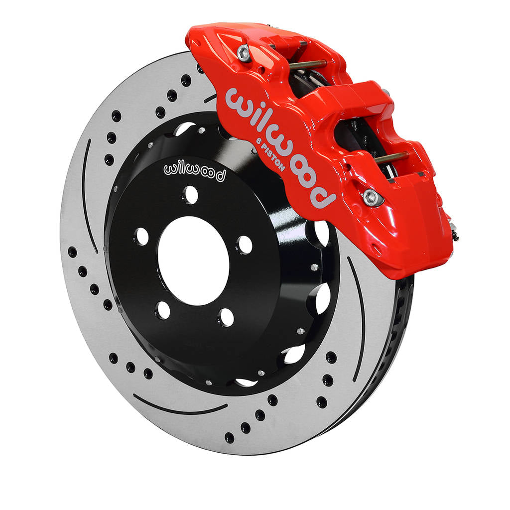 WILWOOD 140-14067-DR Kit,Front,Challenger/Charger,2012-Up Aero6,14.25 Rotor,Srp,Red,W/Lines Photo-0