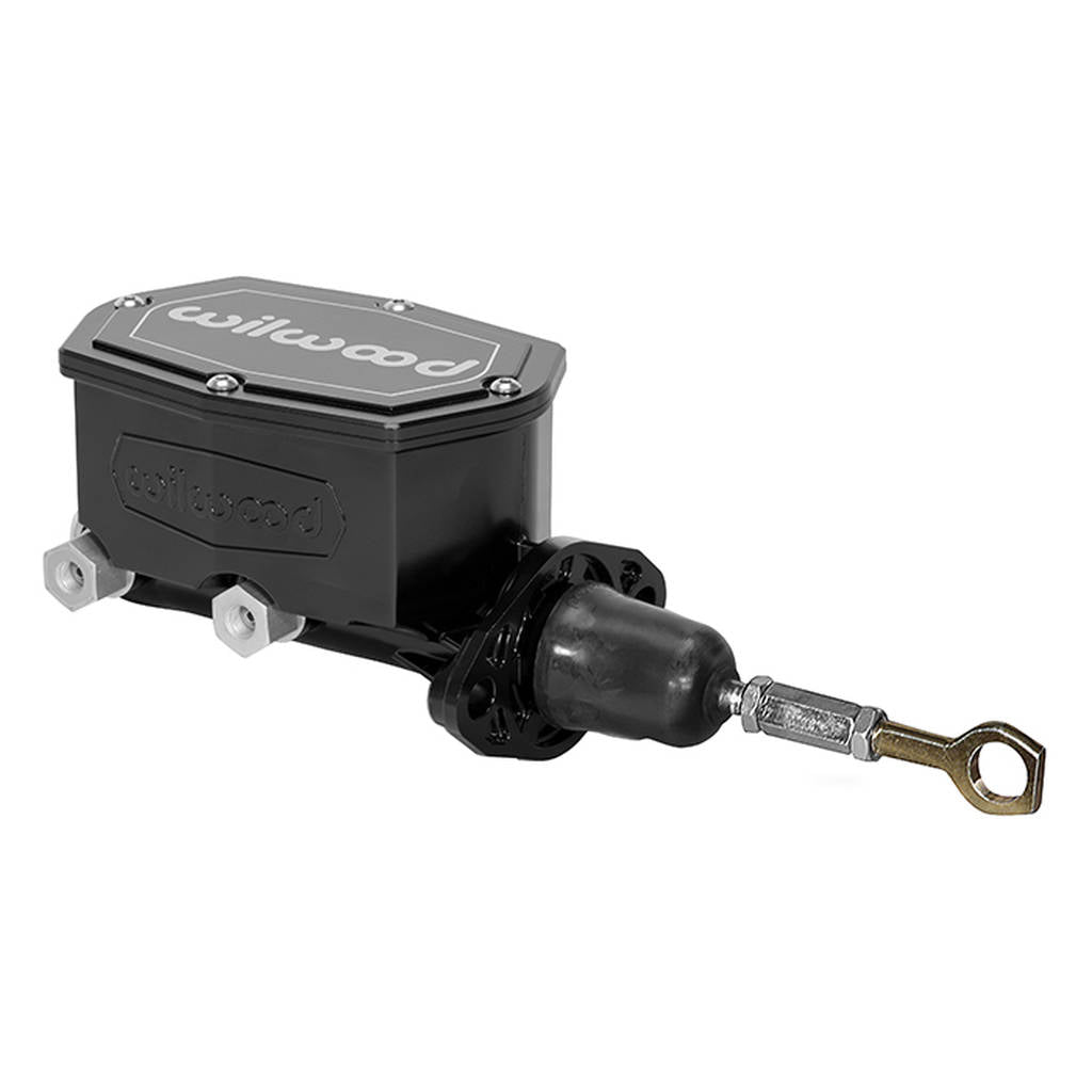 WILWOOD 260-15521-BK M/C,Tandem,Compact,Integral,15/16 Dia Dual Outlet,W/Pushrod,Mustang,Black Photo-0