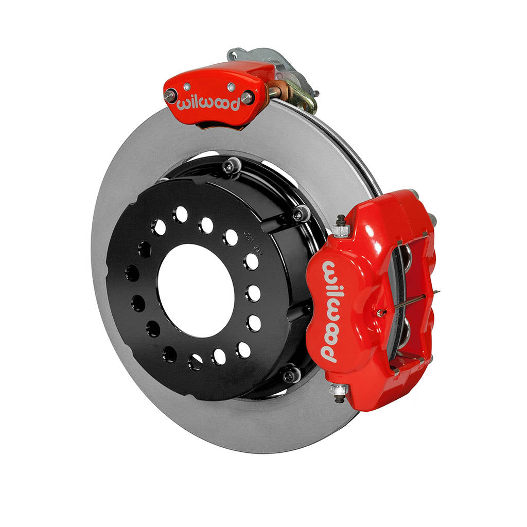 WILWOOD 140-14259-R Kit,Fdli/Mc4,P-Brake,12 Bolt,C-Clip Elim 2.91 Offset,Stagg Mt,Red Photo-0