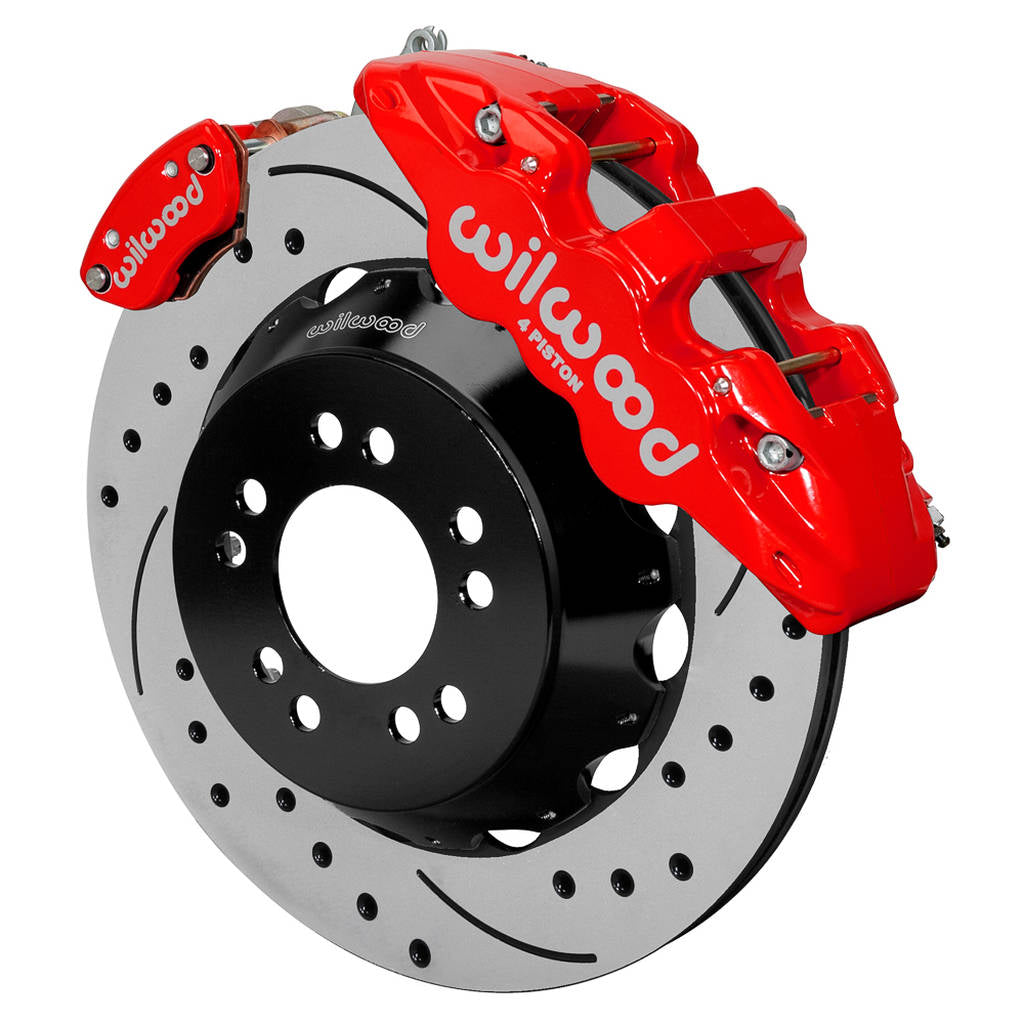 WILWOOD 140-14263-DR Kit,Rear,Currie Floating,Aero4/Mc4 14.00 Rotor,Srp,Red Photo-0
