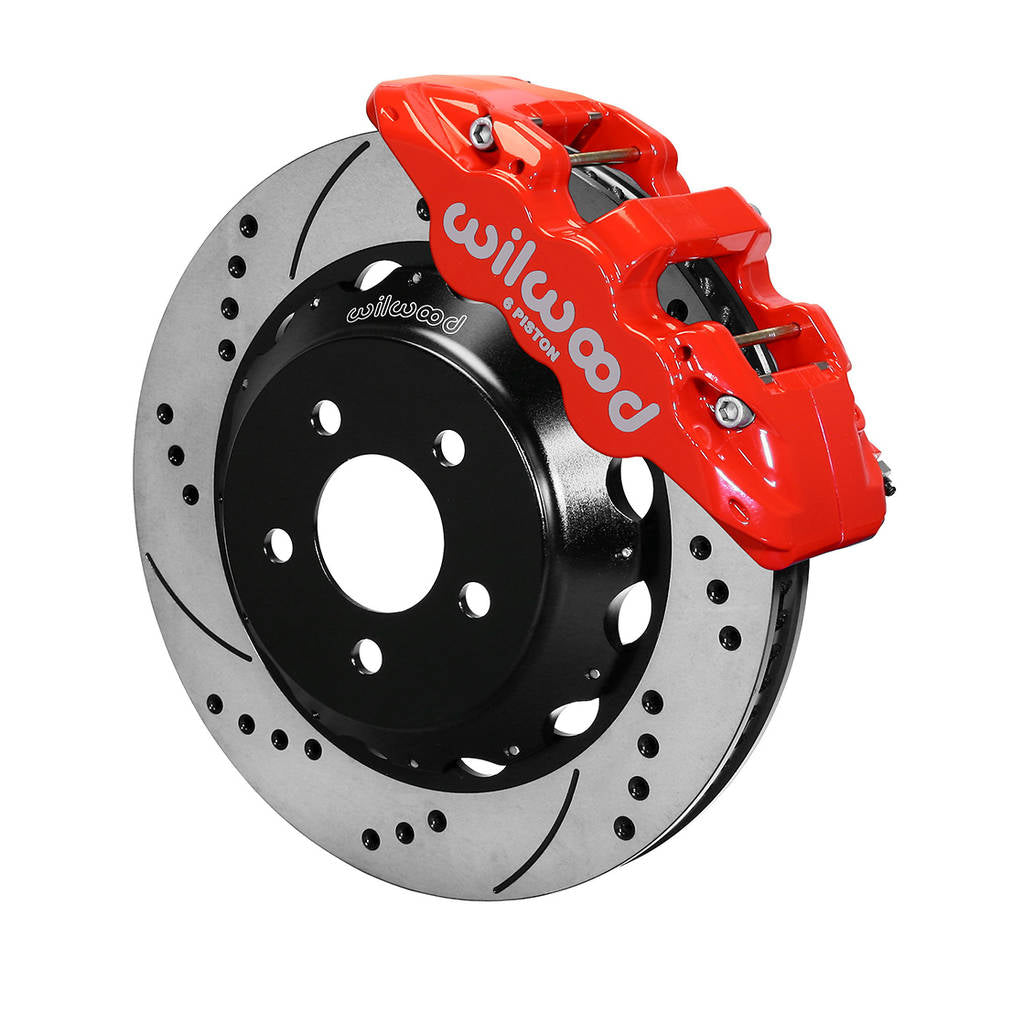 WILWOOD 140-13886-DR Kit,Front,Mustang,2015-Up,Aero6,14.00 Rotor,Srp,Red,W/Lines Photo-0
